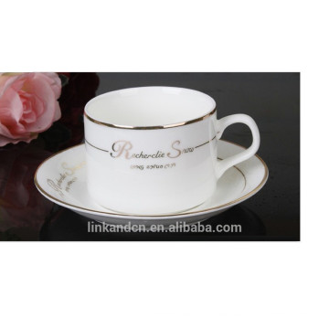 Best quality Bone china coffee sets, golden rim coffee cup &saucer